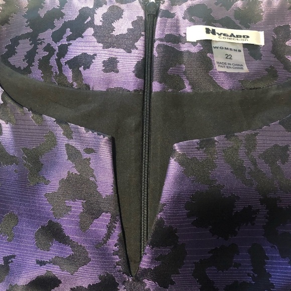 Plus Size 22 Nygard Collection Purple Black Ombre Leopard Print Satin Lined - Picture 10 of 15